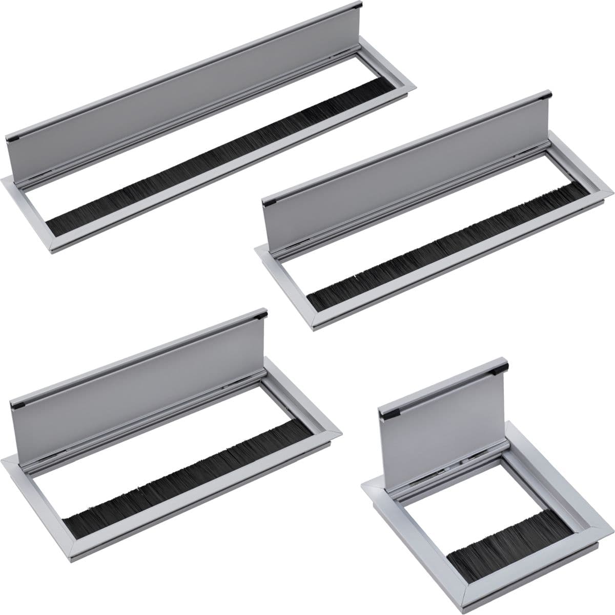 Kabeldurchlass EXIT G11 ECO aus Aluminium silber mit Bürstendichtung, 100 x 100 mm