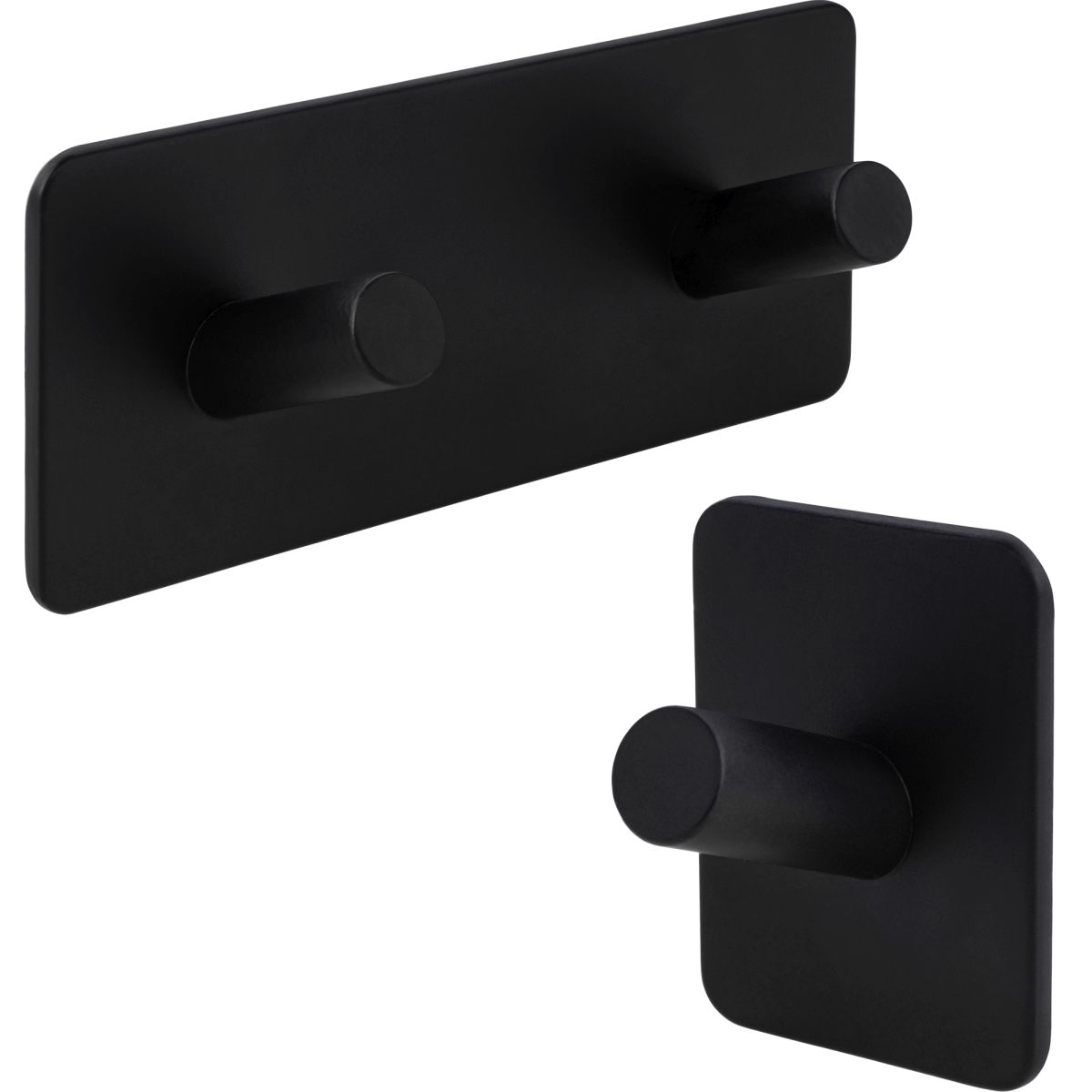 Gedotec coat hook LINCOLN made of self-adhesive black steel