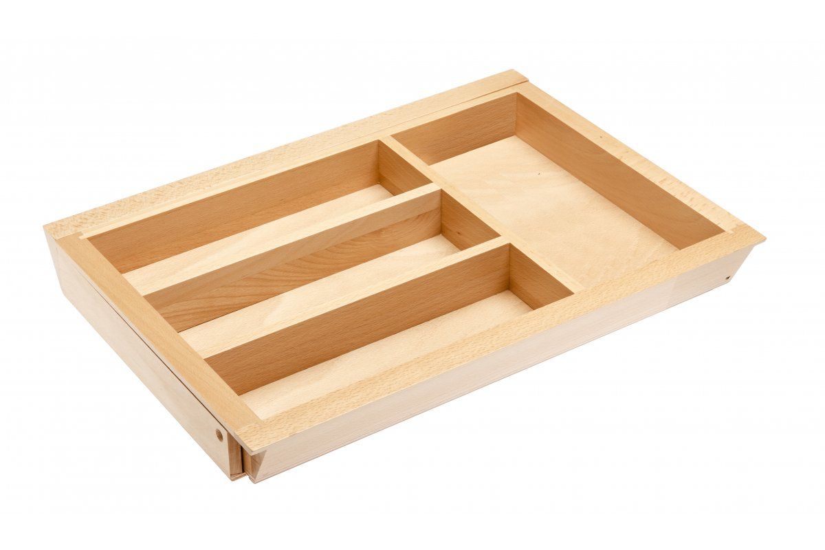 Gedotec drawer insert CUSTOMI made of wood, adjustable 305 - 950 mm