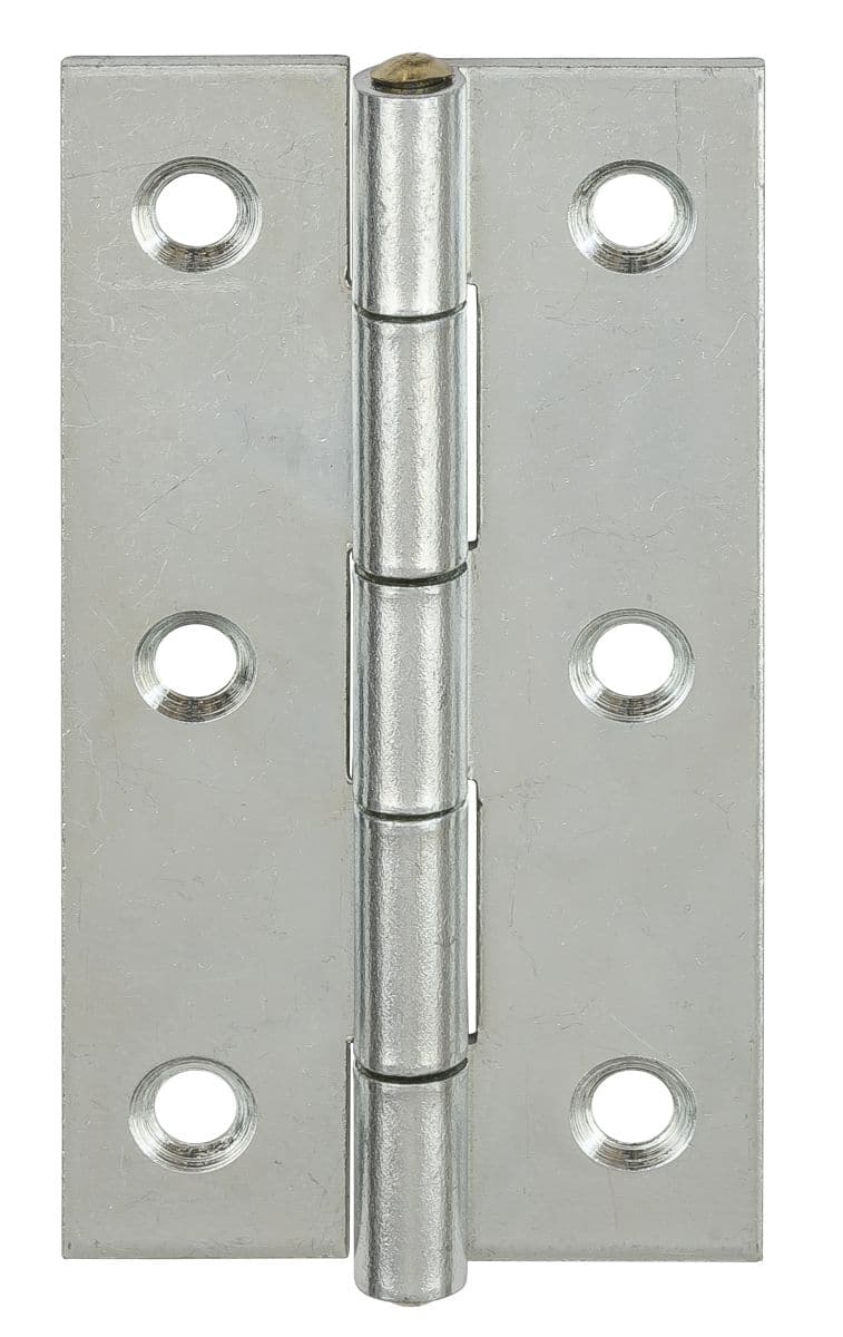 Vormann Scharnier aus Stahl mit Messingstift rechteckig, 25 x 20 mm