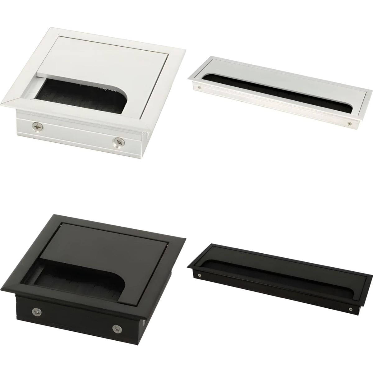 Siso kabeldoorvoer RUMBA van aluminium, Ø 80 x 80 - 276 mm