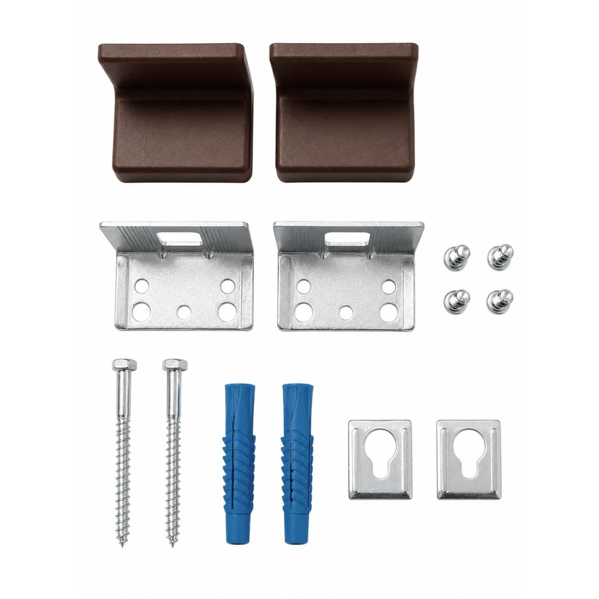 Häfele Conjunto completo de suspensores para armário, capacidade de carga 150 kg Castanho