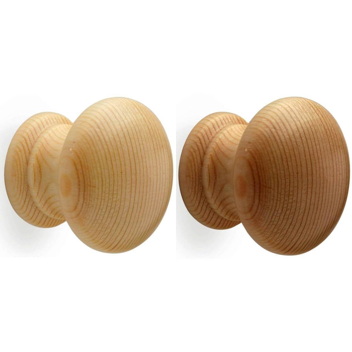 Mital Möbelknopf JENNIFER aus Holz, Kiefer roh (unbehandelt) - Ø 30 mm