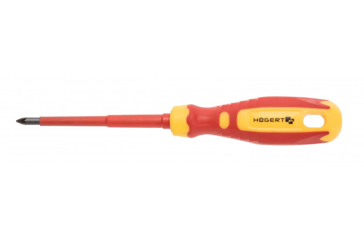 Zdjęcia - Akcesoria do mebli Hogert Högert Pozidriv-Schraubendreher zum Arbeiten unter Spannung bis 1000V, PZ2 - 100 mm