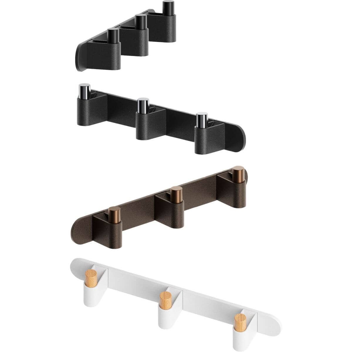 Asta per ganci CASEY in metallo, 340 x 43 x 62 mm