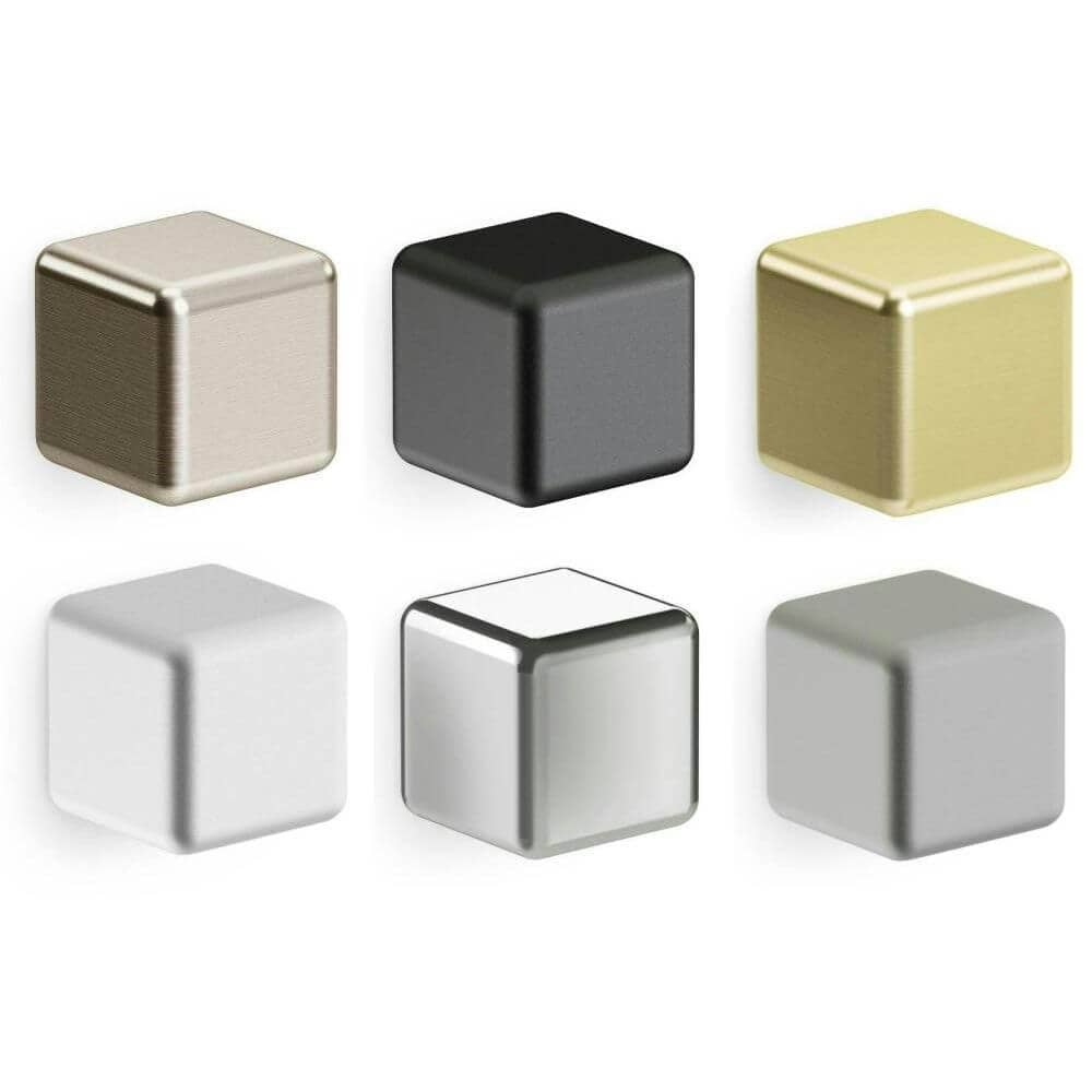 Mital Möbelknopf DAGMAR aus Metall, 20 x 20 mm, Weiß matt