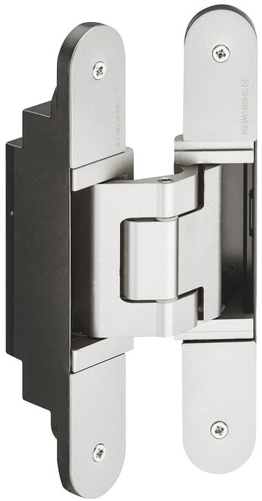 Simonswerk verdeckt liegendes Türband - TECTUS TE 540 3D A8 für ungefälzte Türen, Edelstahl-Design