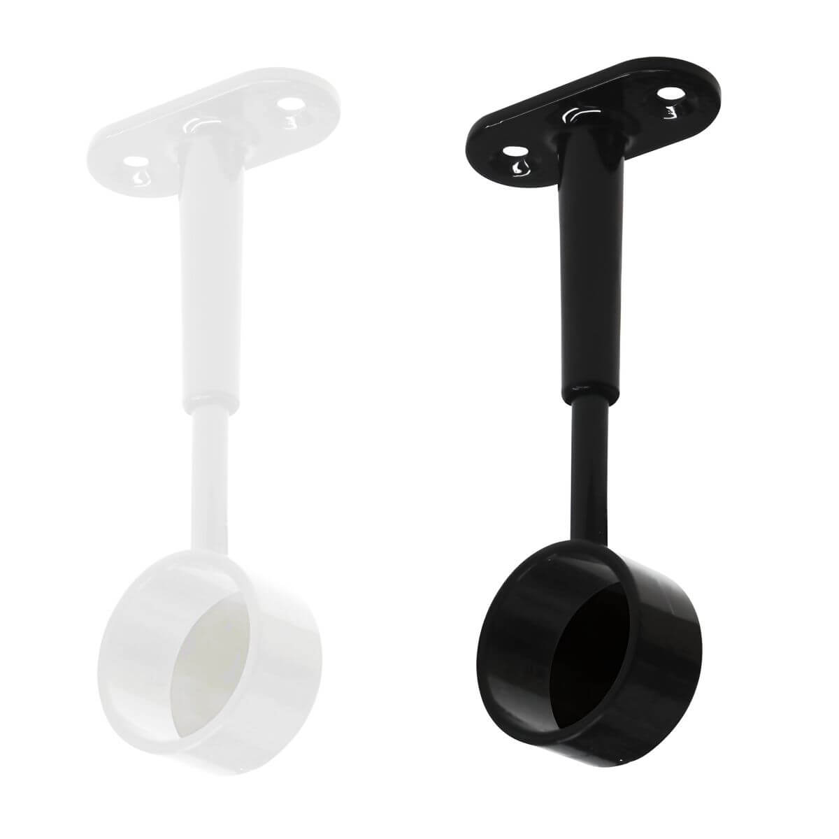 Soporte de tubo de armario Gedotec ROUND de acero para tubos redondos Ø 25 mm, cerrado