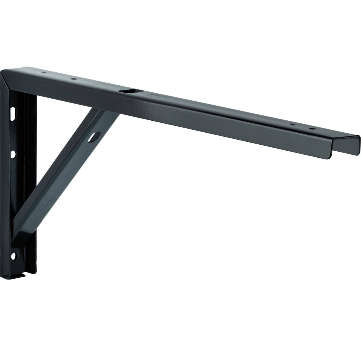 Gedotec Regalkonsole Tablarträger Tischverlängerung Stahl schwarz beschichtet, 300x30x180 mm schwarz | 300x30x180 mm schwarz