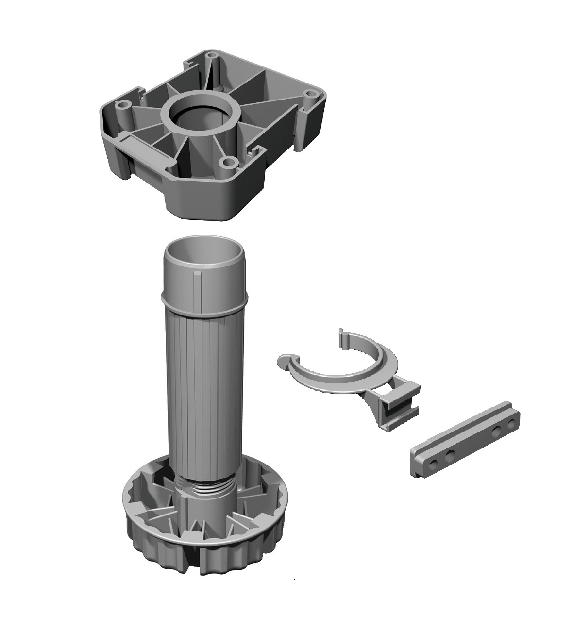 Häfele Pied de réglage de socle H3900 plastique Pieds de réglage set complet