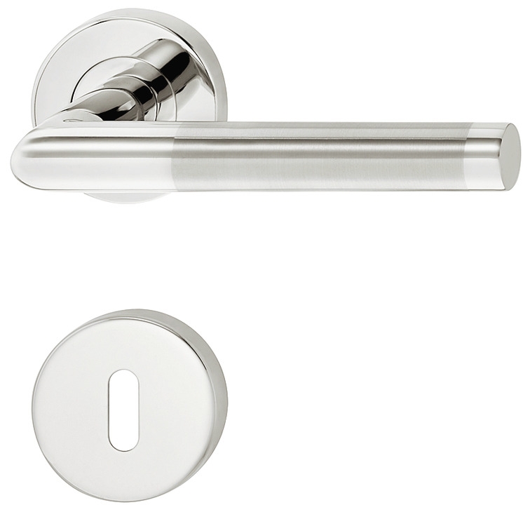 Garniture de poignée de porte Häfele LDH 2171 acier inoxydable bicolore