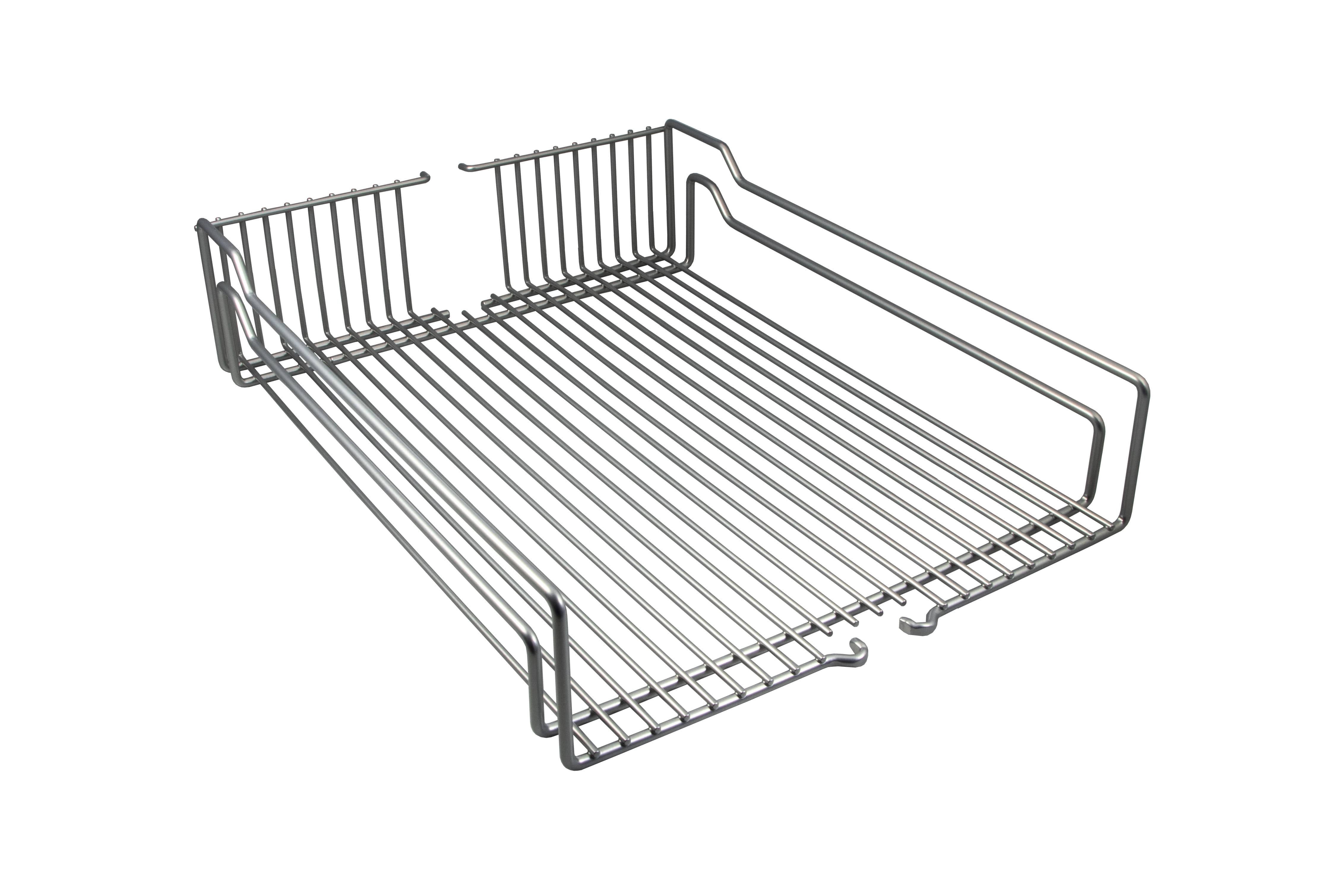 Kesseböhmer Einhängekorb für Unterschrank/Hochschrank-Frontauszug, weißaluminium - RAL 9006