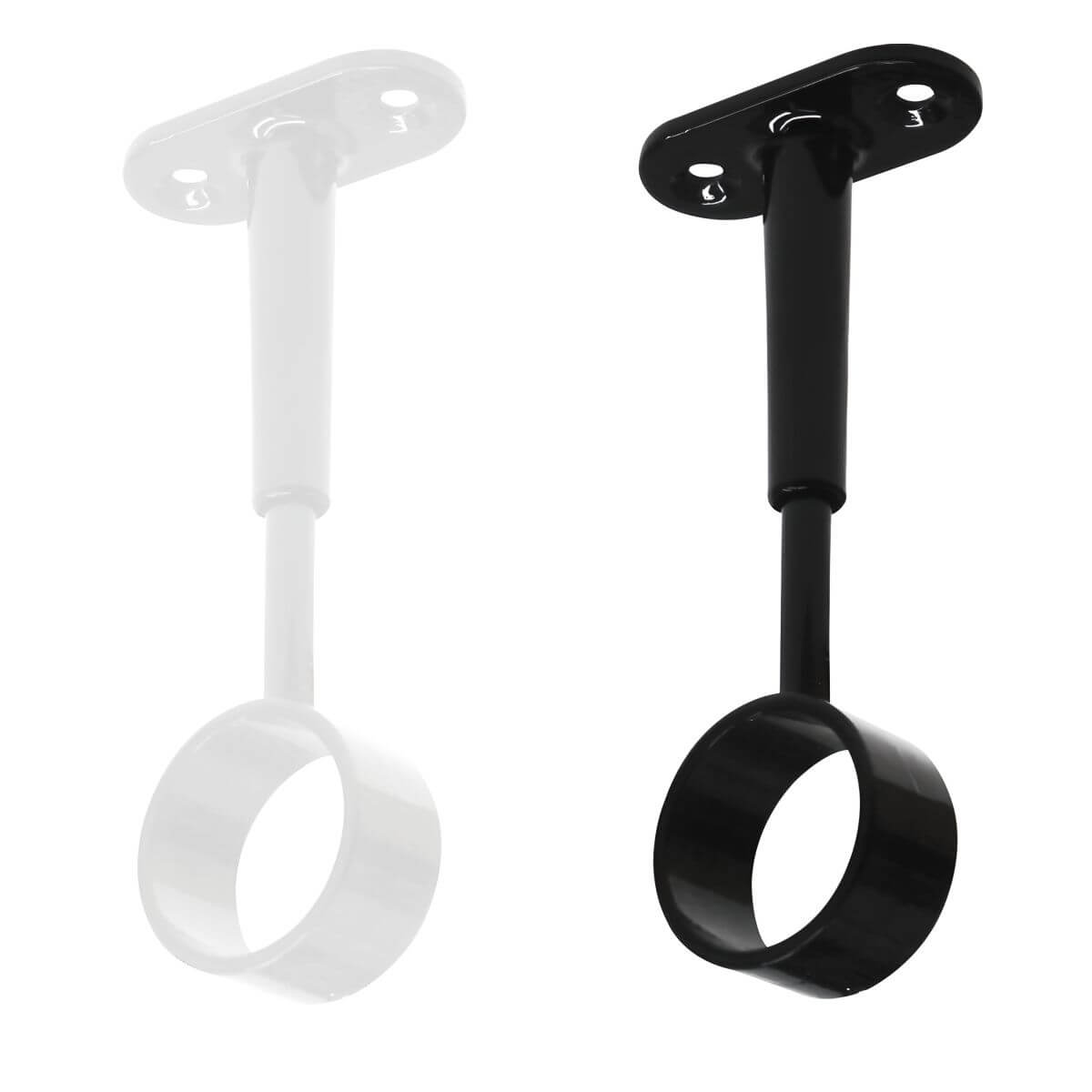 Gedotec Support de tube d'armoire ROUND en acier pour tubes ronds Ø 25 mm, ouvert