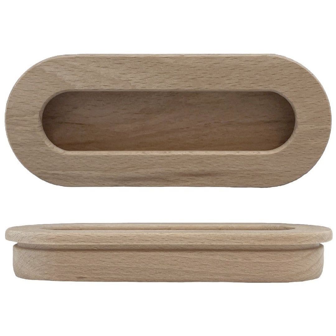 Gedotec Muschelgriff FRANZISKA aus Buchenholz, 112 x 46 mm
