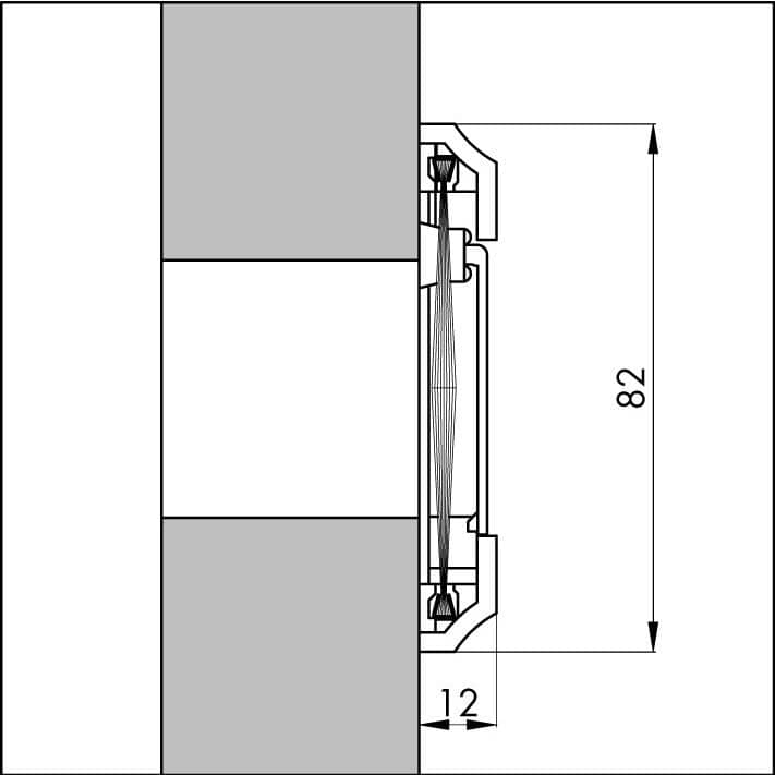Ellen Briefeinwurf FELIX aus Kunststoff, 345 x 82 mm Weiß