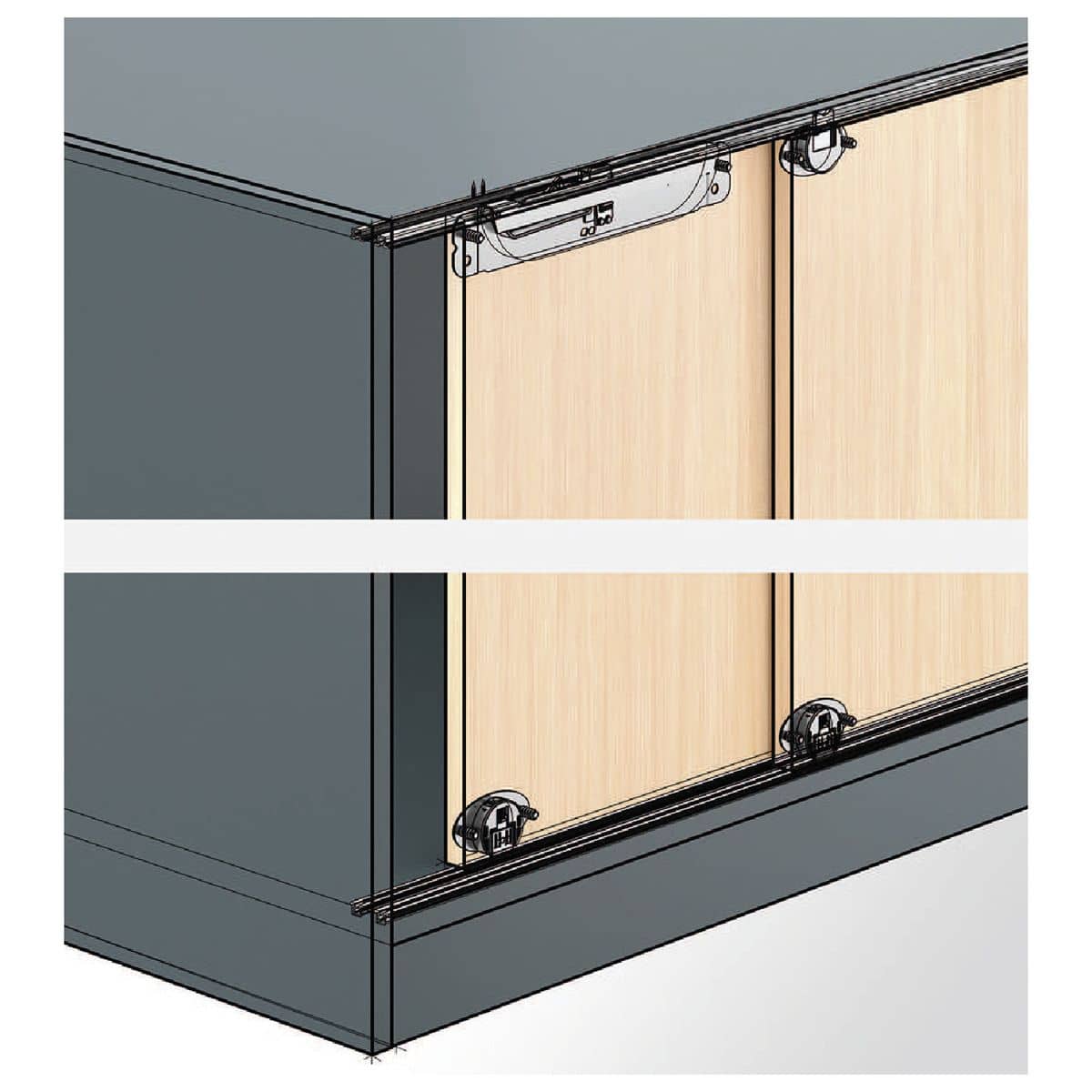 Hettich Slide Line 55 Plus 9115954 Laufteil zum Anschrauben
