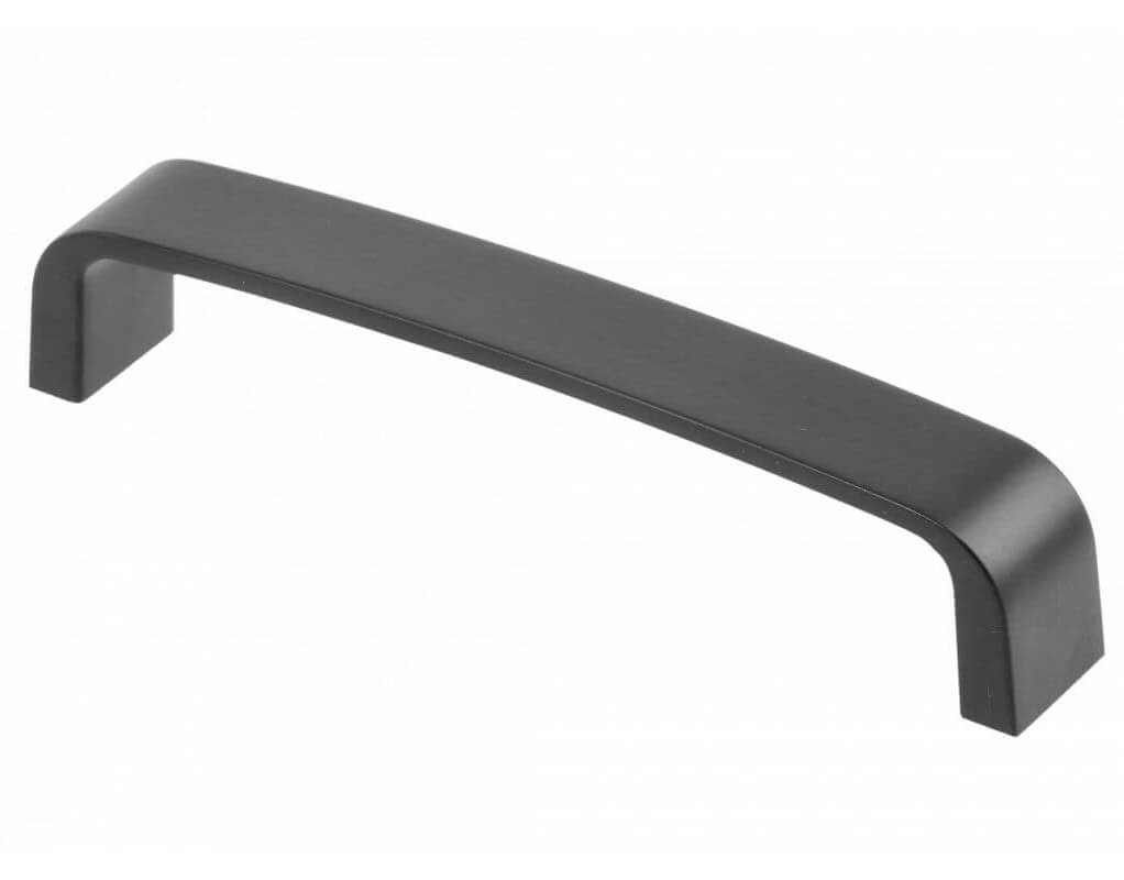 Gedotec furniture handle AGNES made of black metal, hole spacing 128 mm