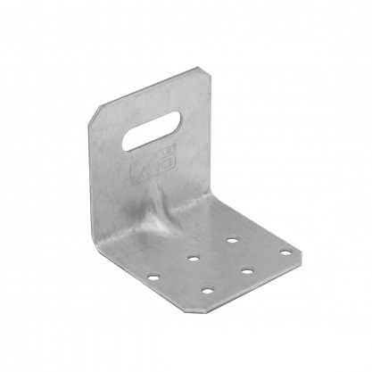 Domax angle connector made of steel, adjustable, with rib, 60 x 60 x 60 x 2.0 mm