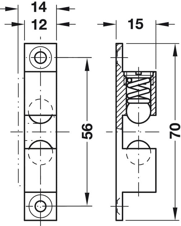 00046158_0XJJM4CE35e63O Doppel-Kugelschnapper aus Messing verstellbar Skizze 70 mm