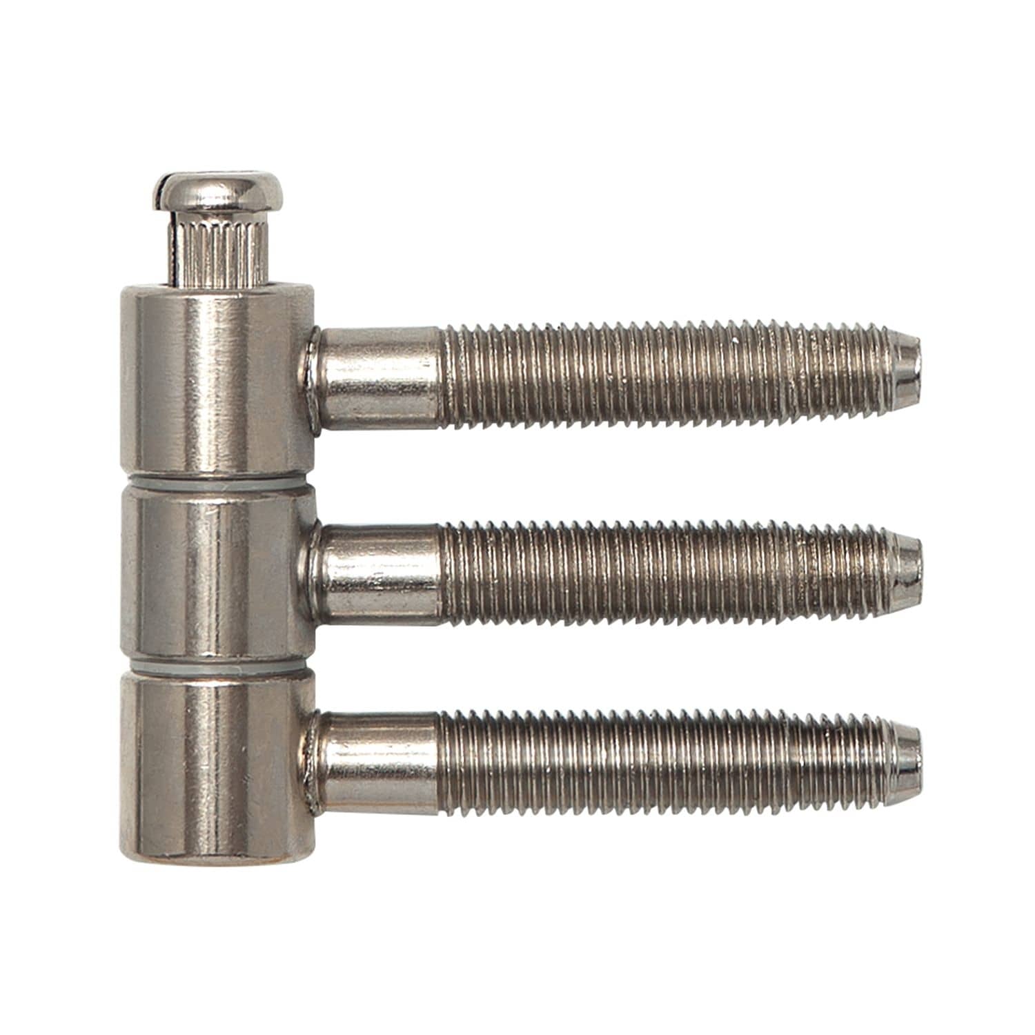 SFS Intec Einbohrband 16 mm für gefälzte Holztüren 3-teilig Stahl verschiedene Oberflächen, Edelstahl