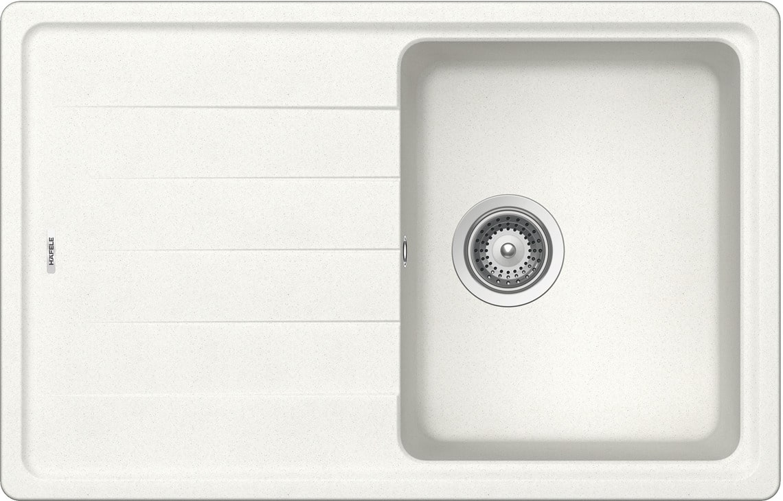 Weiss Aufbauspüle AS01S mit kleinem Becken 780 x 500 mm Weiß
