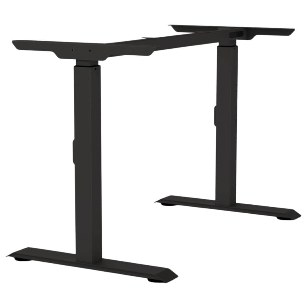 BMB Tischgestell M-MORE.2 aus Stahl manuell höhenverstellbar 650 - 830 mm, Verkehrsschwarz RAL 9017