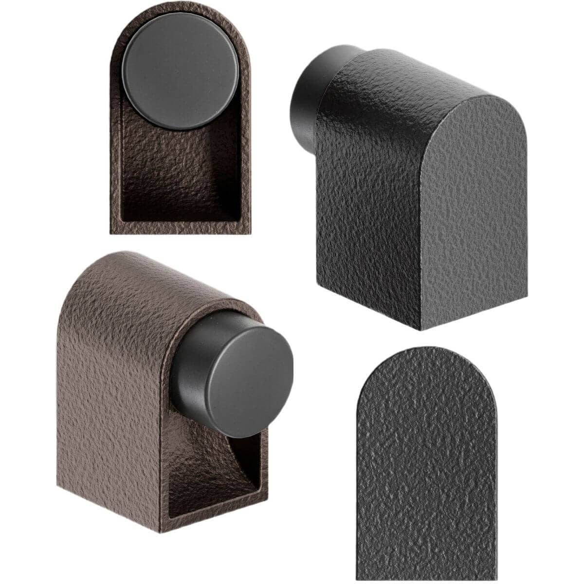 Butoir de porte au sol Viefe CASEY en métal, 47 x 30 mm