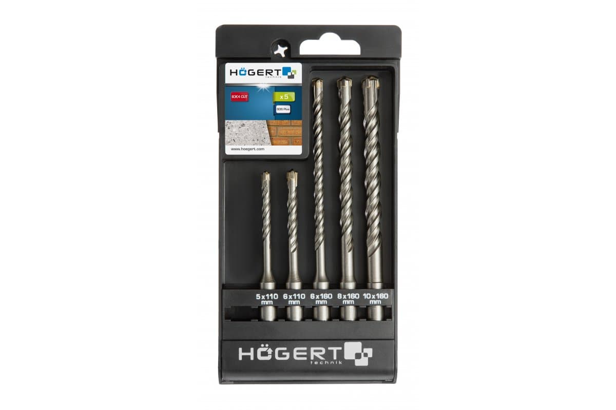 Högert Technik Högert Betonbohrer-Satz Sds-Plus D 5 - 10 Mm, 5-Tlg