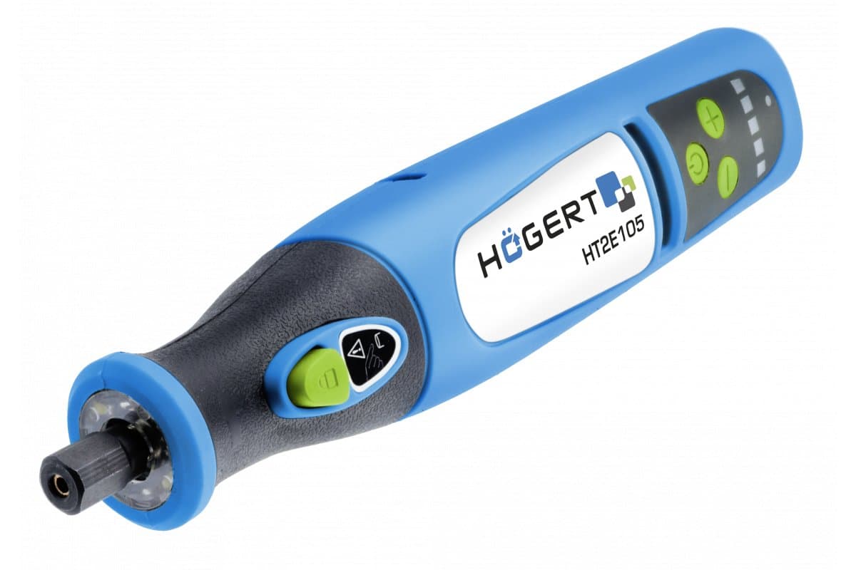 Högert Mini-Akkuschleifer mit 5 Geschwindigkeiten, 3,2 mm Werkzeugausnahme & 24 Zubehörteilen