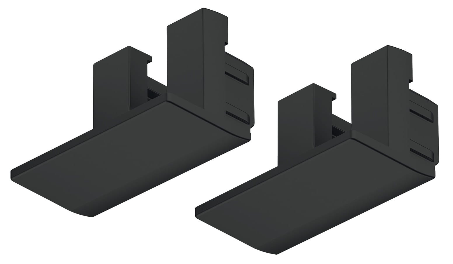 Häfele LOOX5 LED-inbyggnadsprofil 1103 i aluminium, invändig bredd 11 mm, svarta ändkåpor (parvis)