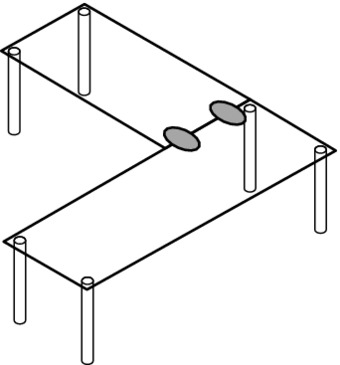 Skizze Tischplattenverbinder