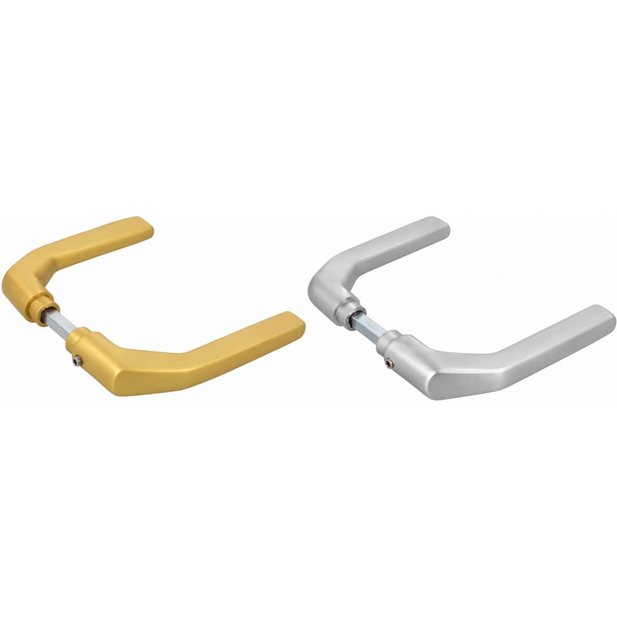 Gedotec Drückerpaar HANNES aus Aluminium, 130 x 61 mm