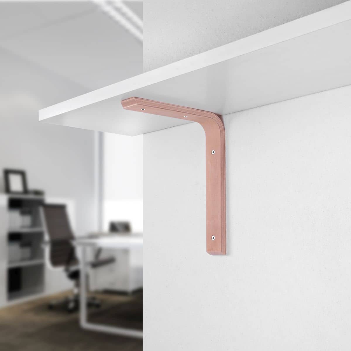 Soporte de madera para baldas Domax COUNTRY, capacidad de carga hasta 80 kg, 250 x 200 mm