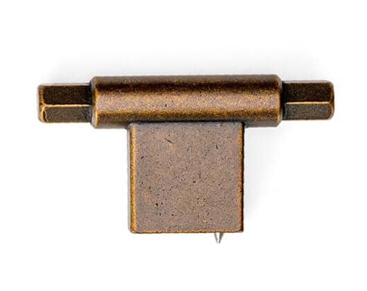 Viefe metal furniture knob PRISMA, 78 x 41 mm, antique brass