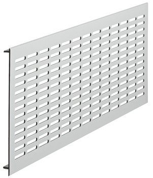 Häfele Ventilation grille H3639 square 480x150 mm silver-colored aluminum with slotted harpoon bar