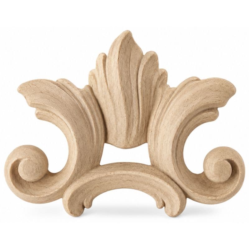 Gedotec Ornamente aus Holzpaste, Modell 123 Maße: 70 x 60 mm