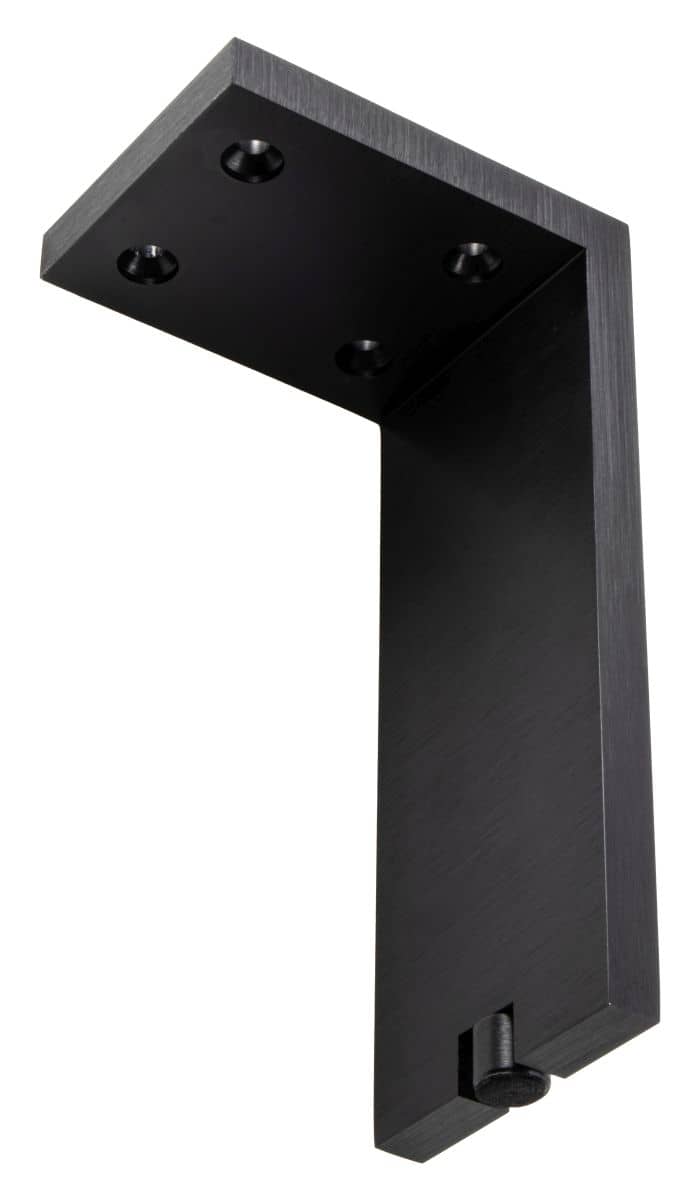 6005150L30-4 Möbelfuß FONDA aus Aluminium eckig höhenverstellbar 150 mm Schwarz