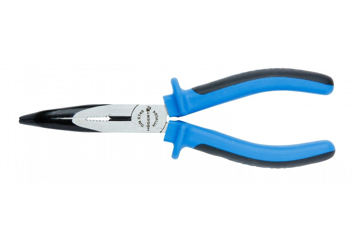 Högert Technik Högert Halbrundzange Gebogen Aus Stahl Mit 2K-Griff, 160 Mm