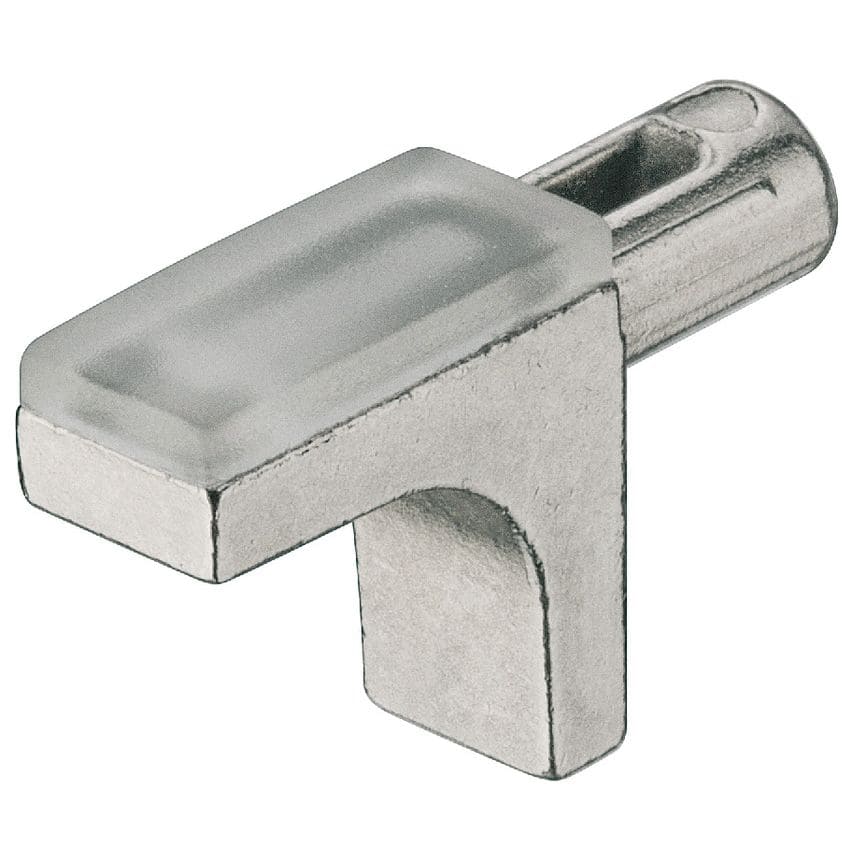 Häfele Glasbodenträger USE aus Metall mit Kunststoffauflage, Ø 5 mm