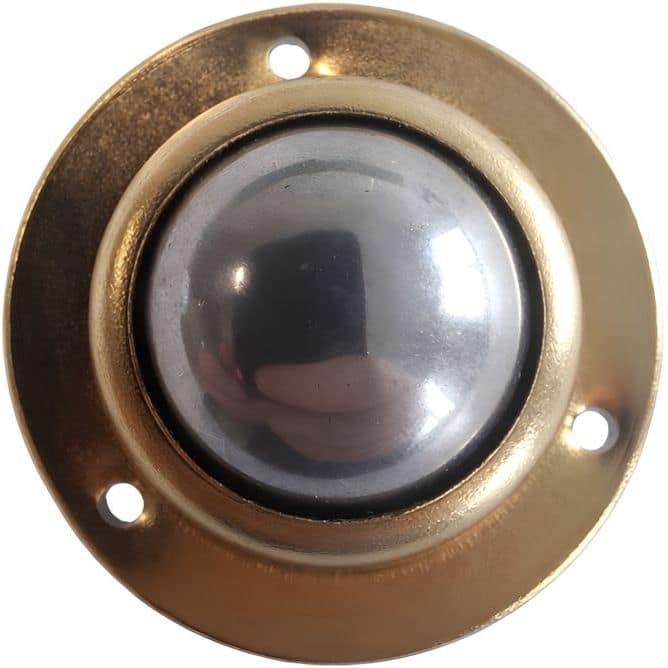 Gedotec Einlass-Kugel-Möbelrolle lenkbar zum Schrauben, Ø 26 - 45 mm