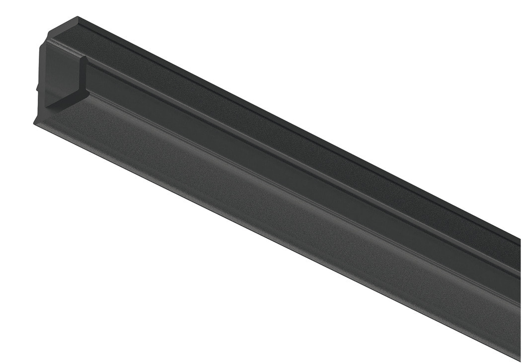 Häfele LOOX5 LED perfil empotrado 1102 de plástico, ancho interior 5 mm, perfil negro - 3000 mm