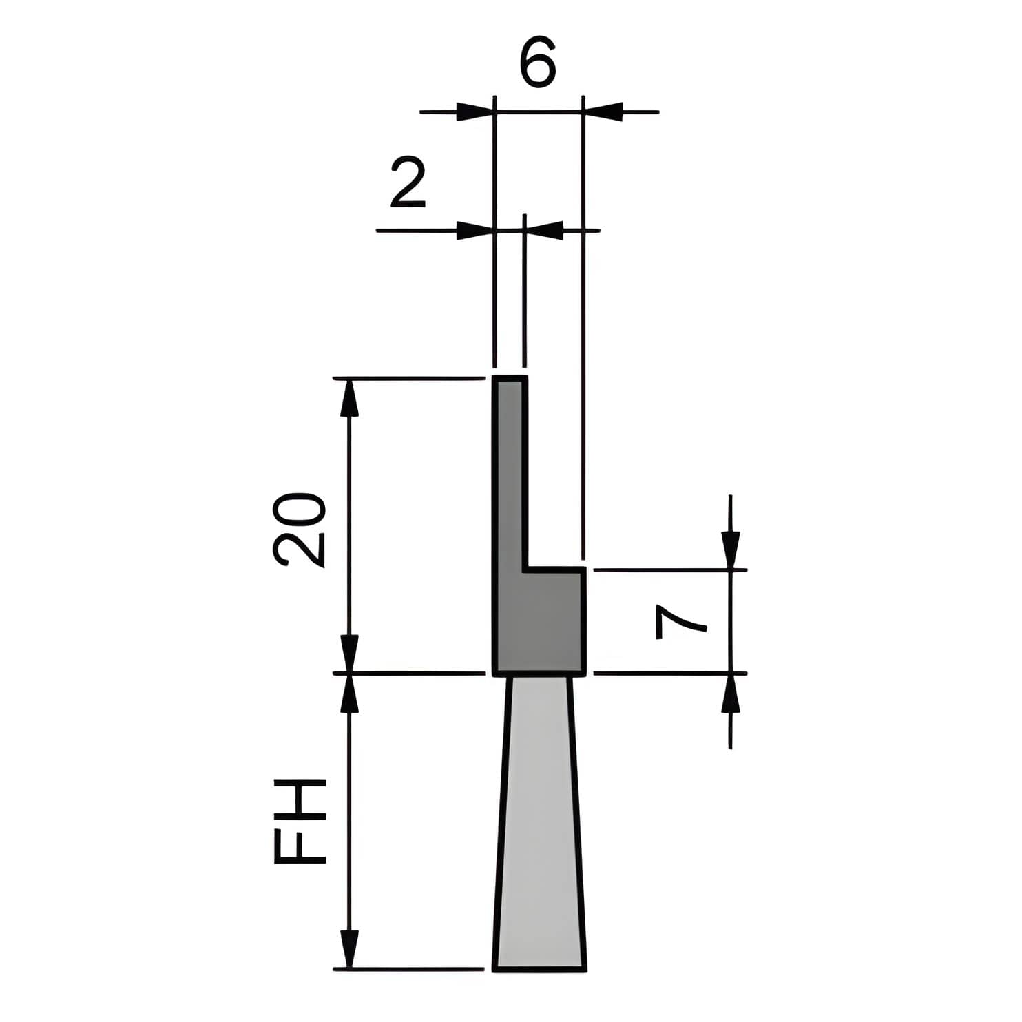 Gedotec Bürstendichtung DOUBLE-FLEX zum Aufschrauben, per Meter Bürstenhöhe 20 mm