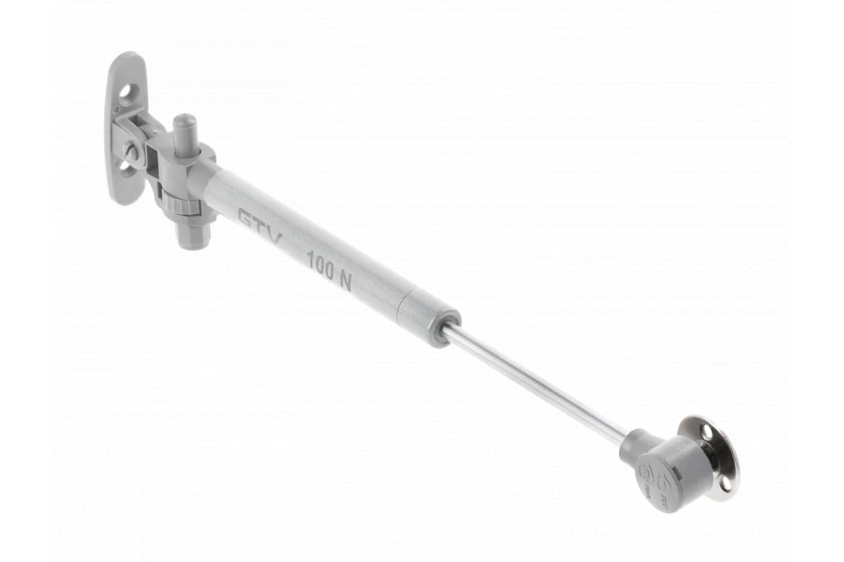 Gedotec Vérin à gaz SOFT en acier, 75 - 90°, 100 N - argent