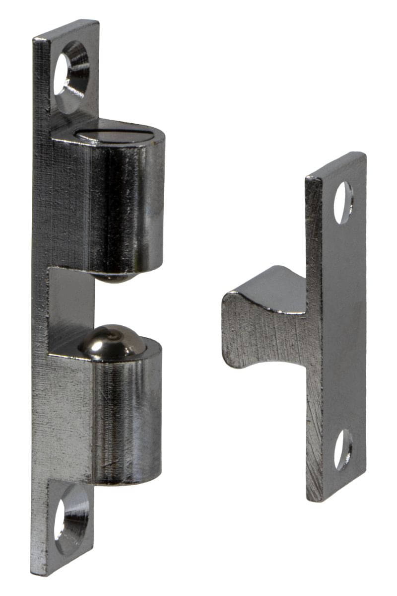 Doppel-Kugelschnapper aus Messing verstellbar verchromt poliert 60 mm