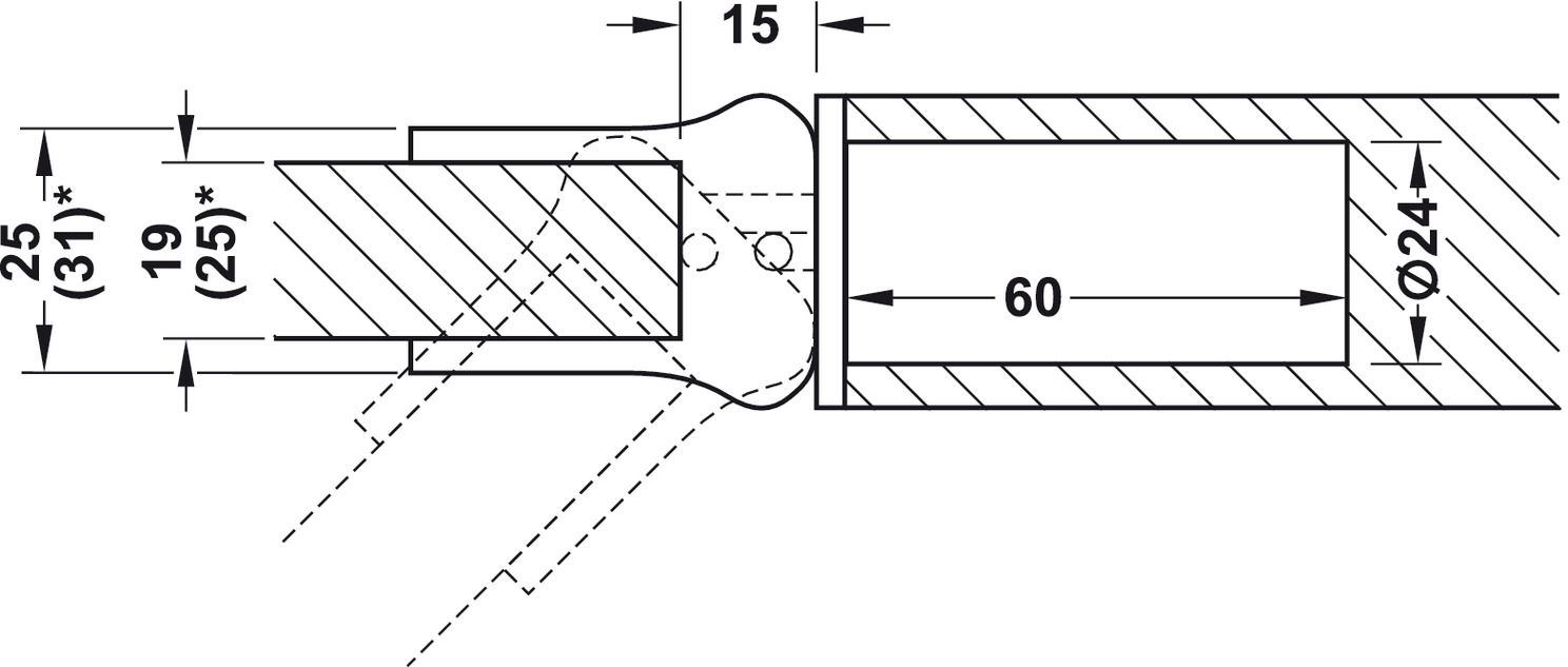 Pendeltürband mit 1 Feder Skizze