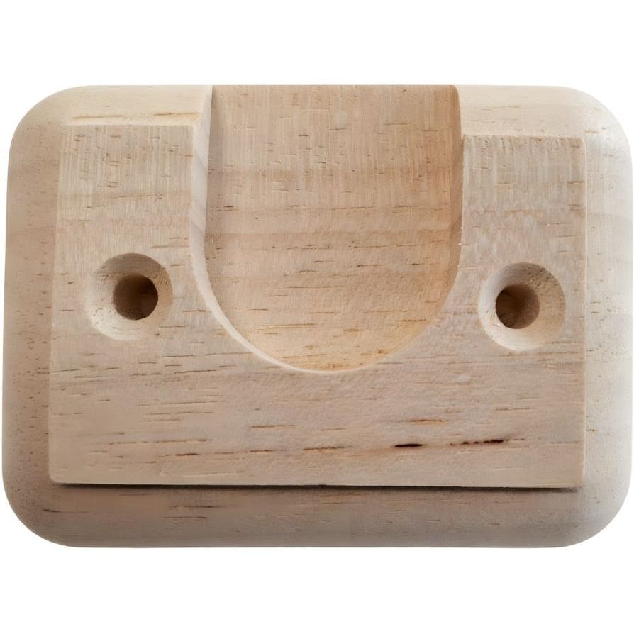 Gedotec Schrankrohrlager aus Holz 80 x 60 mm für Ø 28 mm Holzstange