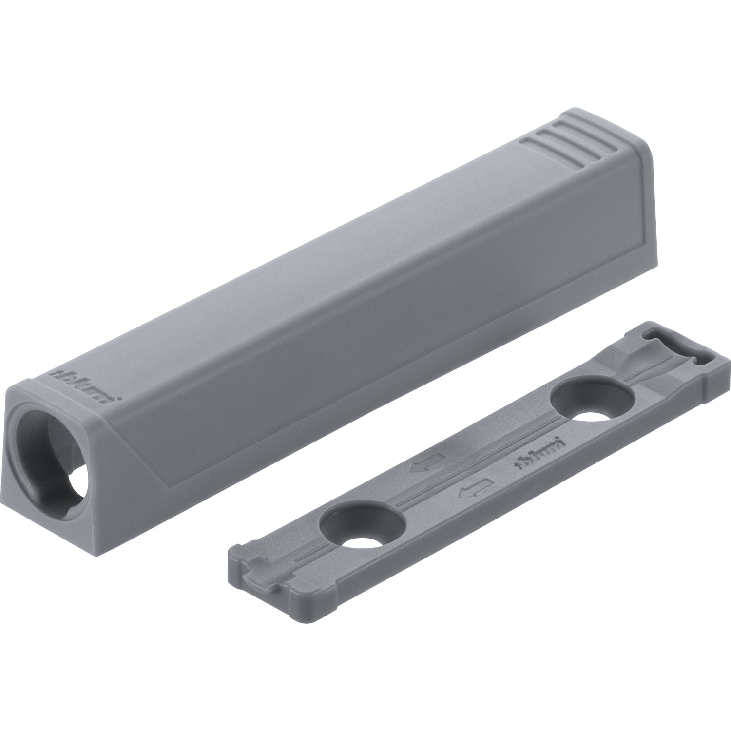 Blum Adapterplatte Gerade Für Druckschnäpper Tip-On Langversion, Adapterplatte Seidenweiß