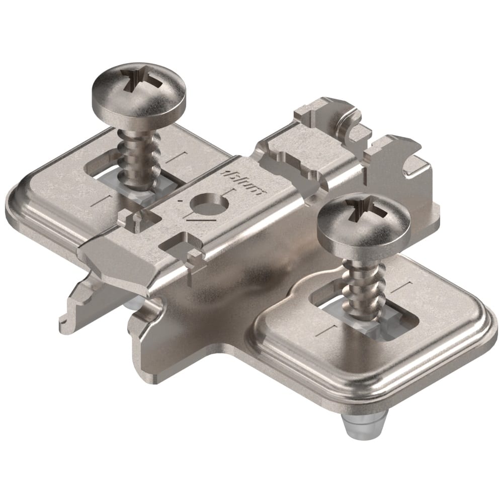 Blum Clip Top Kreuzmontageplatte mit Schrauben und Spreizdübeln, Clip-Montageplatte 3mm