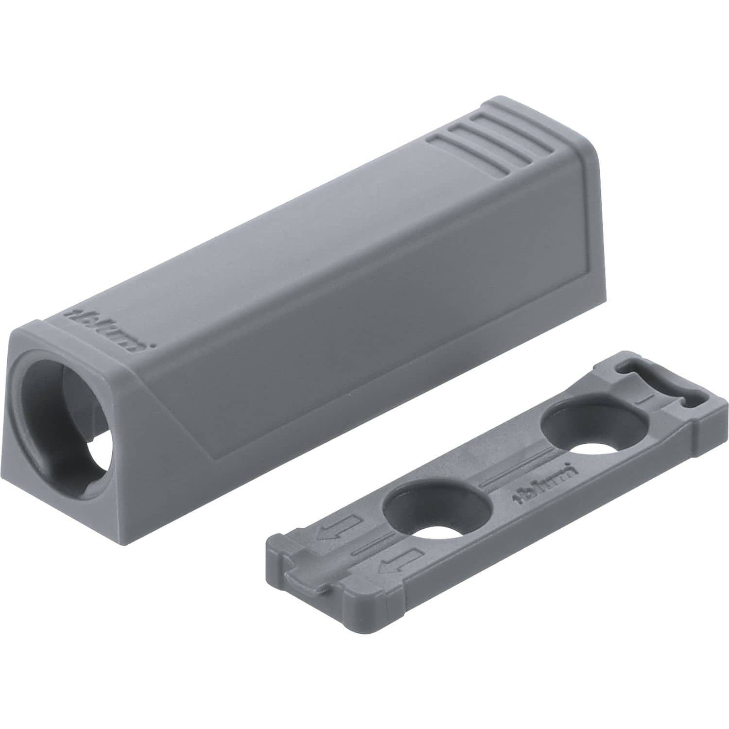 Blum Adapterplatte Gerade Für Druckschnäpper Tip-On Kurzversion, Adapterplatte Terraschwarz