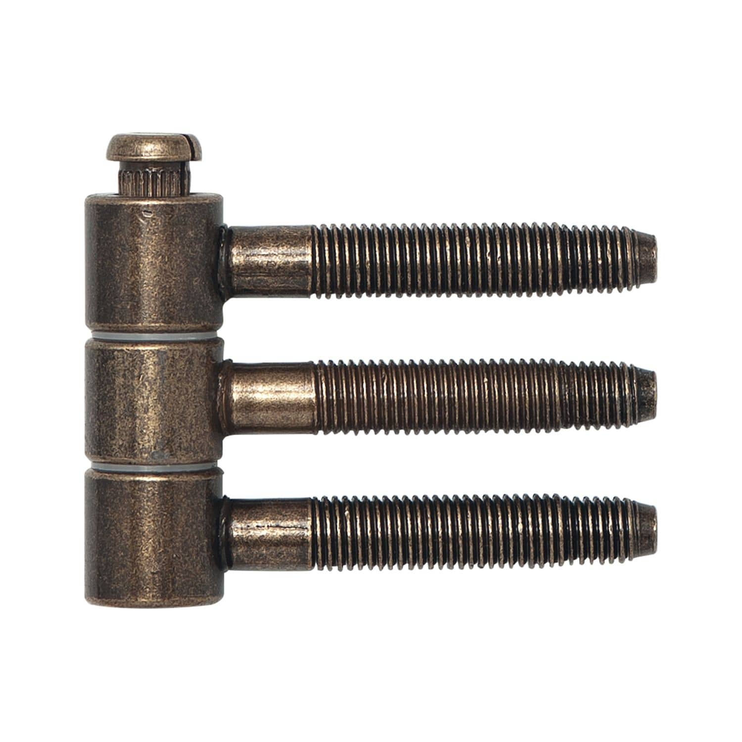 SFS Intec Einbohrband 16 mm für gefälzte Holztüren 3-teilig Stahl verschiedene Oberflächen, Stahl bronze patiniert